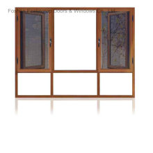 Fenêtre en aluminium à double vitrage Feelingtop avec moustiquaire (FT-W108)